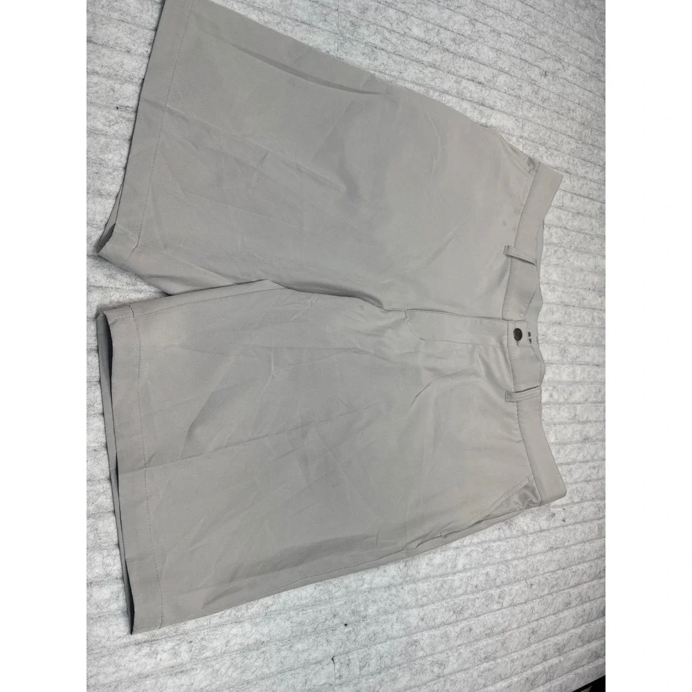 Adidas Golf Shorts Mens 38 Light Grey Performance Stretch Flat‎ Front Activewear